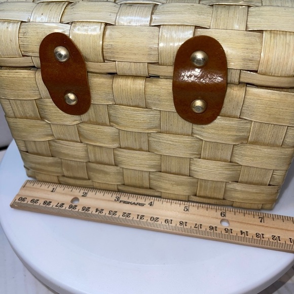 Vintage Lucite Small Bag Tan/Brown Kiss Lock Open Tigers Eye Hinged Open - Picture 15 of 15